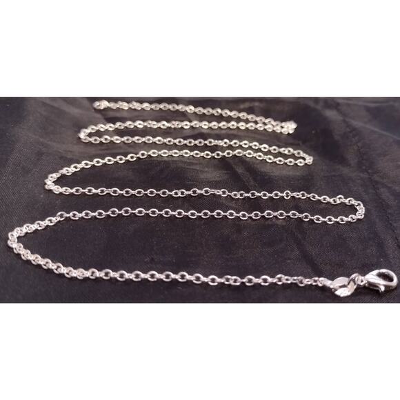 Sterling Silver 925 Plated 24 Inch Rolo Link Chain Necklace New 1/16th" Wide - Picture 1 of 3